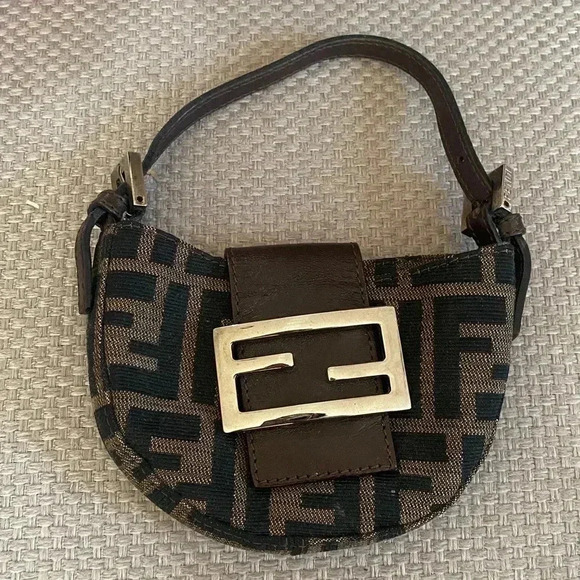 Authentic FENDI Zucca Canvas Micro Handbag - Picture 2 of 13